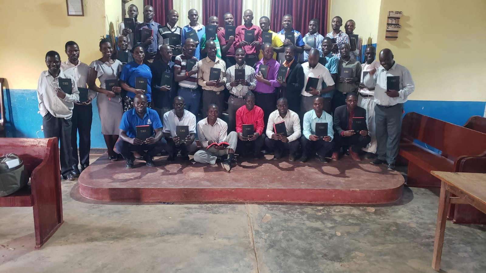 Malawi Volunteers with donated Bibles